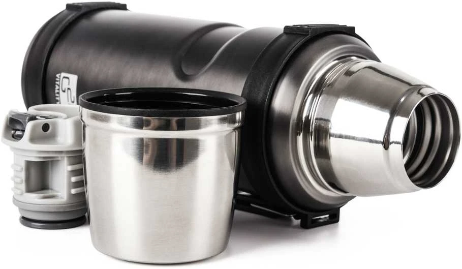 Termoso buteliukas G21 gėrimui, 1000ml, plieno pilkas su rankena