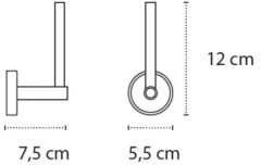 Tualetinio popieriaus laikiklis Kapitan OPTIMO 64 09, vertikalus