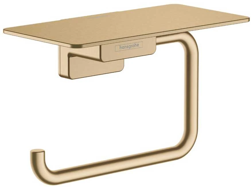 Tualetinio popieriaus laikiklis su lentynėle Hansgrohe AddStoris 41772140, šlifuotos bronzos