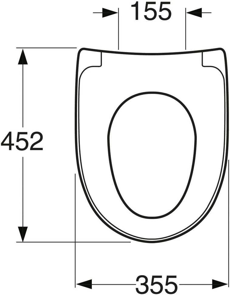 Unitazo dangtis Gustavsberg Nautic 9M26S101, 35,5 x 45,2 cm