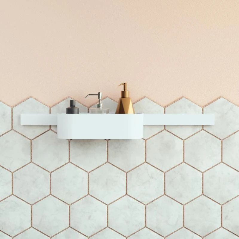 Universalus sieninis laikiklis Hansgrohe WallStoris 27902700, baltas matinis