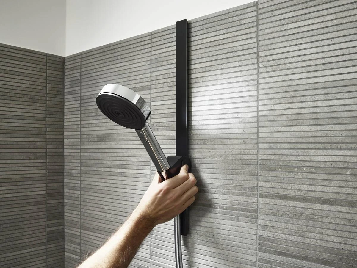 Universalus sieninis laikiklis Hansgrohe WallStoris 27902670, juodas matinis