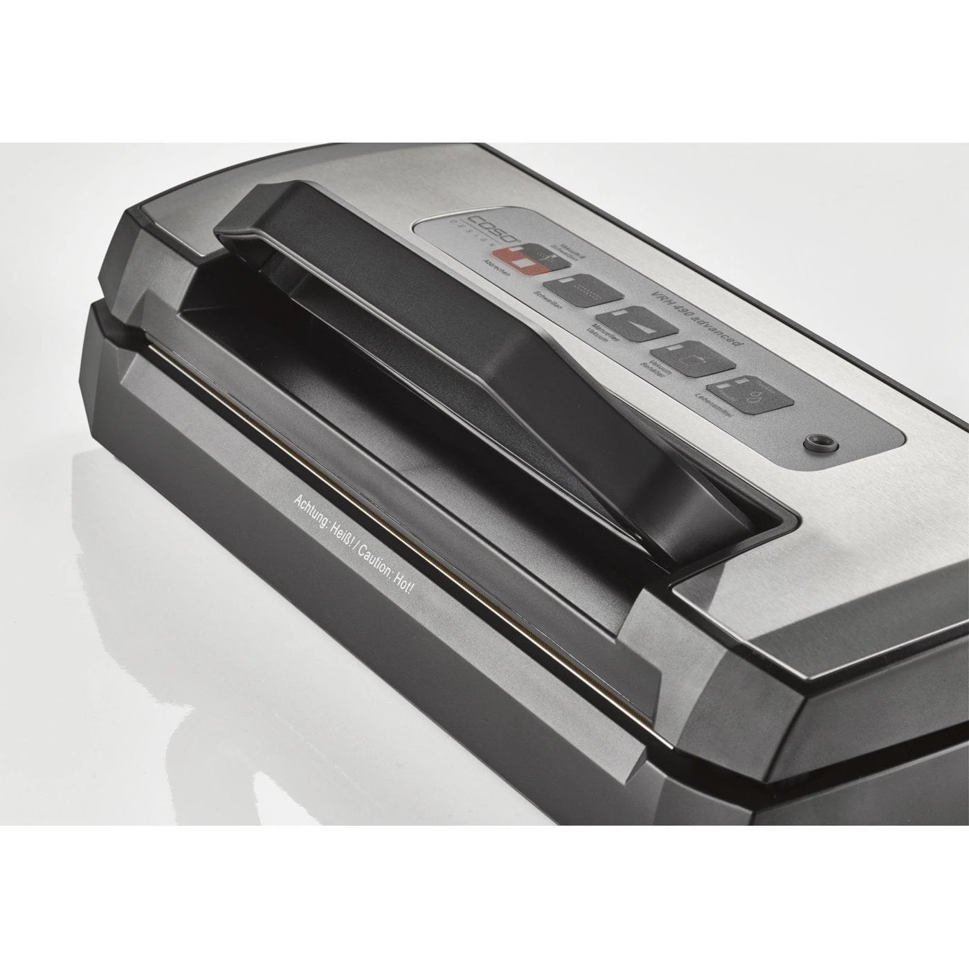Caso | Bar Vacuum sealer | VRH 490 advanced | Power 110 W | Temperature control | Juodas/Nerūdijantis plienas