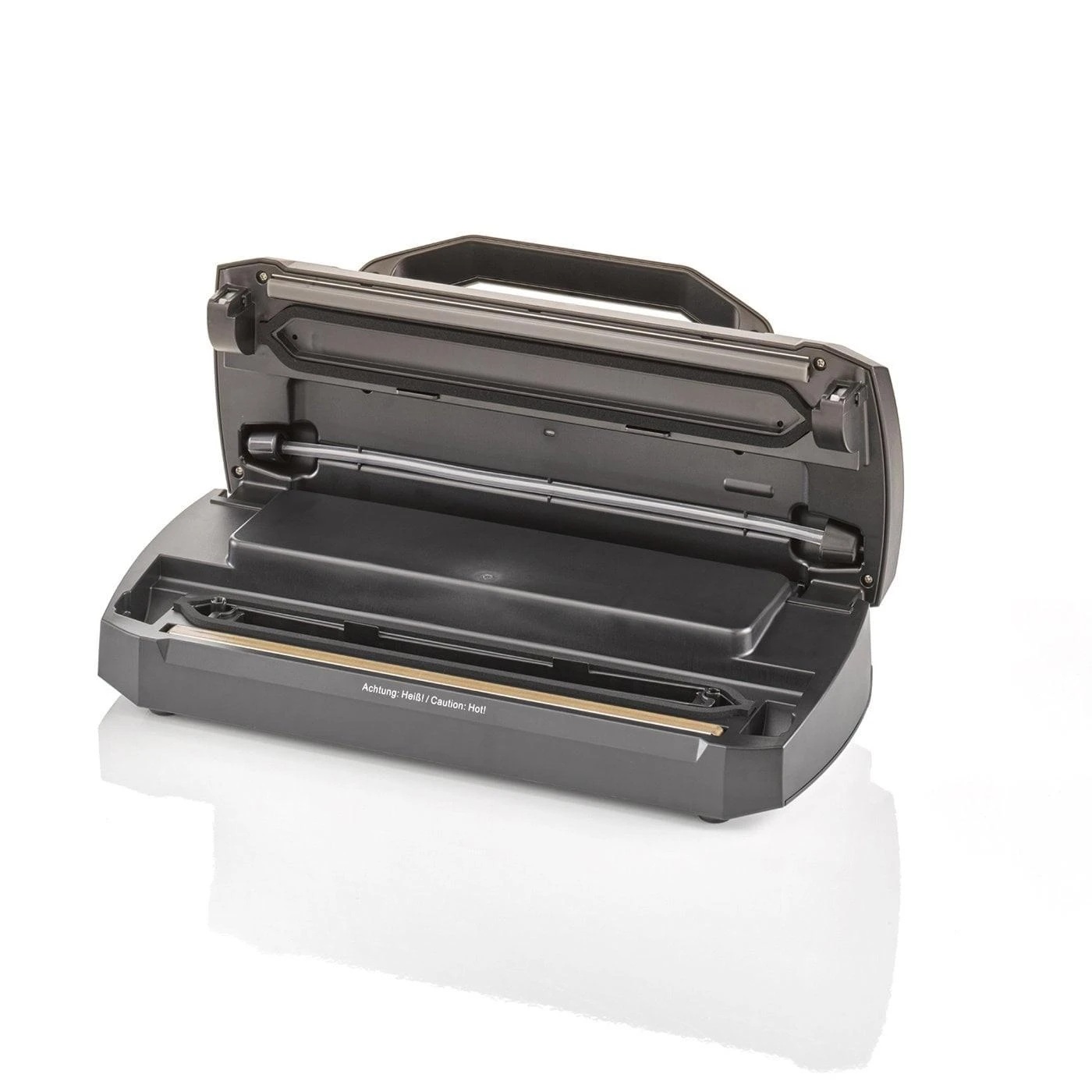 Caso | Bar Vacuum sealer | VRH 490 advanced | Power 110 W | Temperature control | Juodas/Nerūdijantis plienas