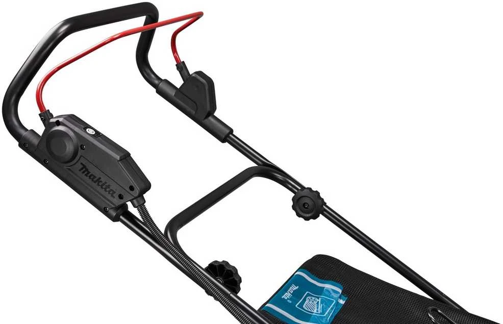 Makita DLM538Z akumuliatorinė vejapjovė 2 x 18 V, 53 cm, 4 viename (pjovimas / surinkimas / mulčiavimas / išmetimas į galą), 25,5kg, plastikinis korpusas, be akumuliatorinio ir krovinio