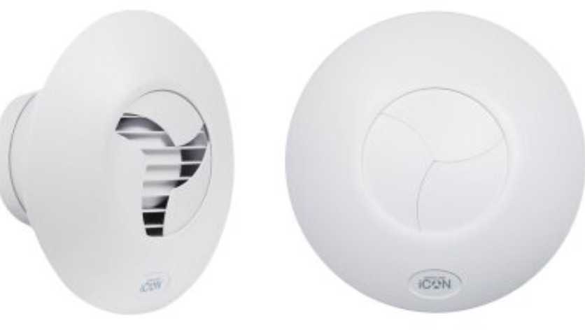 Ventiliatorius AirFlow iCON 15 Ø100mm 68 m3/val