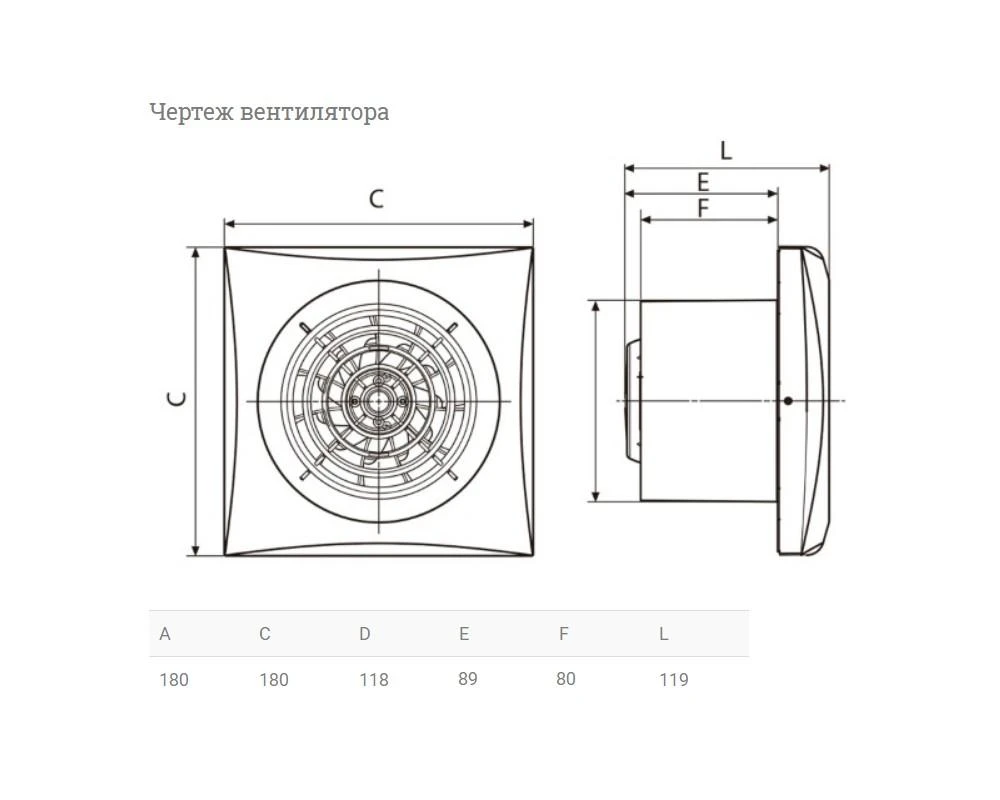 Thermex Ventiliatorius SILENT-200 CRZ 5210425400