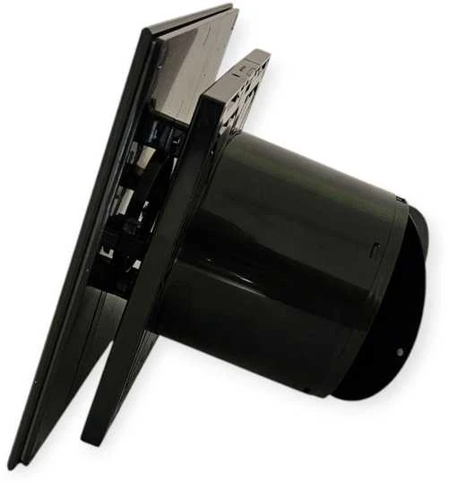 Ventiliatorius Vlano EOS 125 H BK, su juodu stiklu ir drėgmės jutikliu, 125 mm