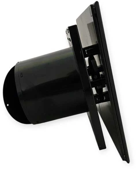 Ventiliatorius Vlano EOS 125 H BK, su juodu stiklu ir drėgmės jutikliu, 125 mm