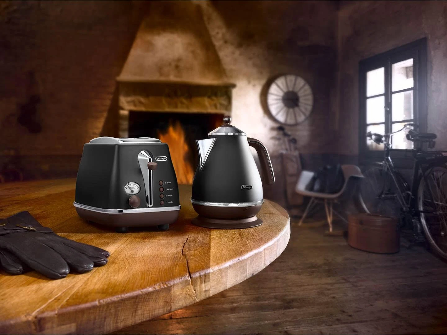 Elektrinis virdulys De’Longhi Icona Vintage KBOV2001BK, 1.7L, 2000W, juodas