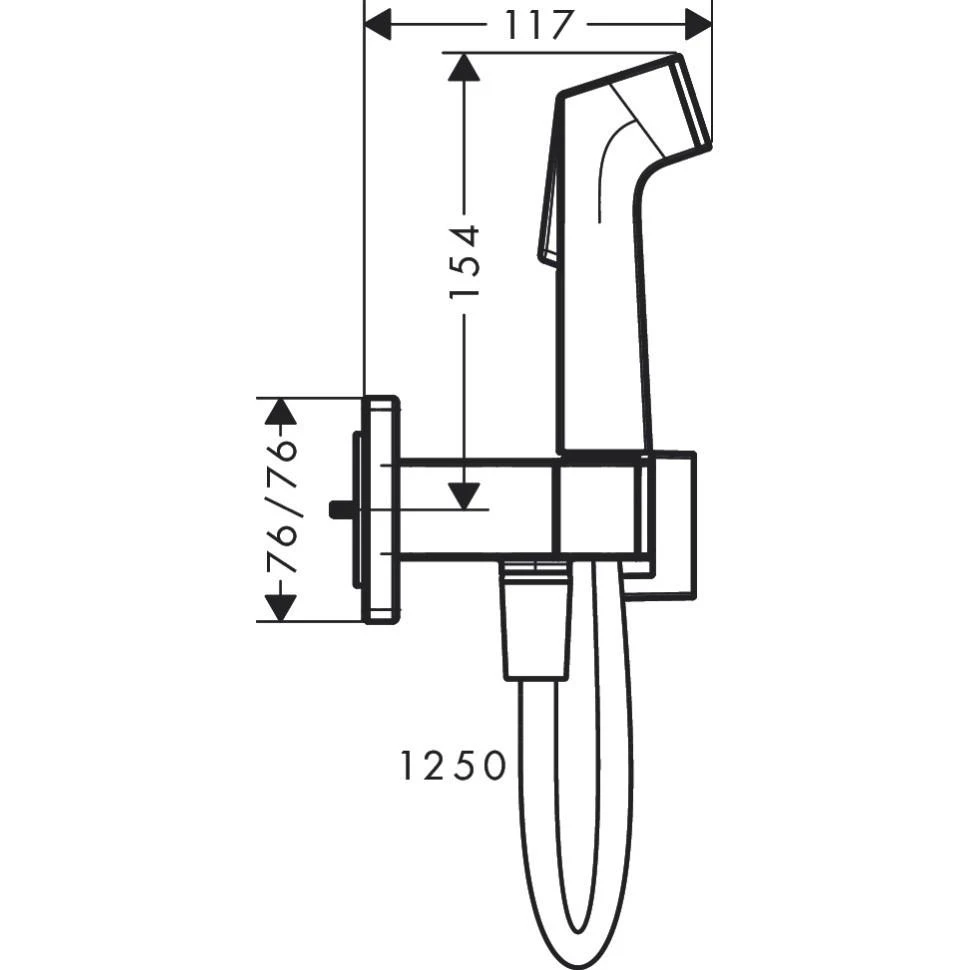 Hansgrohe Virštinkinė bidete maišytuvo dalis HG E 1250mm