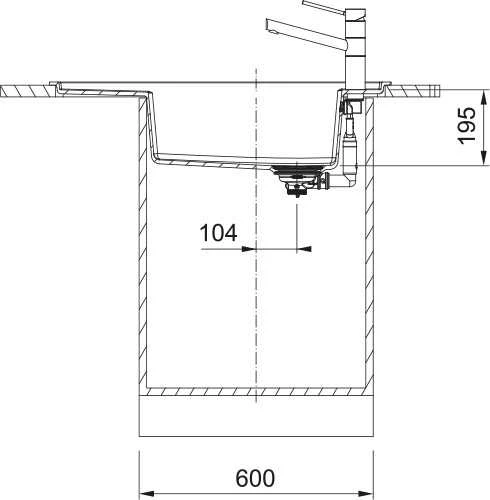 Virtuvės plautuvė Franke Fresno FSG 611-88, 114.0627.323
