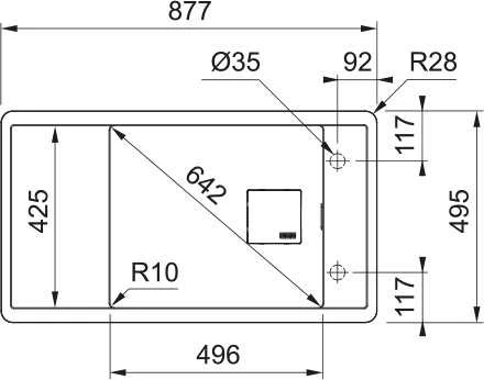 Virtuvės plautuvė Franke Fresno FSG 611-88, 114.0627.323