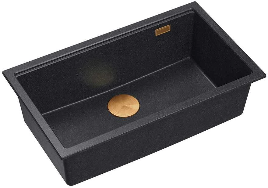 Graniteq Virtuvės plautuvė Quadron Logan 110, HQD7644U8_PVDC1_I, juodas deimantas