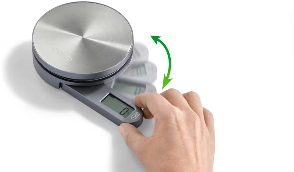 Virtuvinės svarstyklės Caso | Scales | Kitchen EcoMate | Maximum weight (capacity) 5kg | Graduation 1 g | Ekranas type LCD | Nerūdijantis plienas