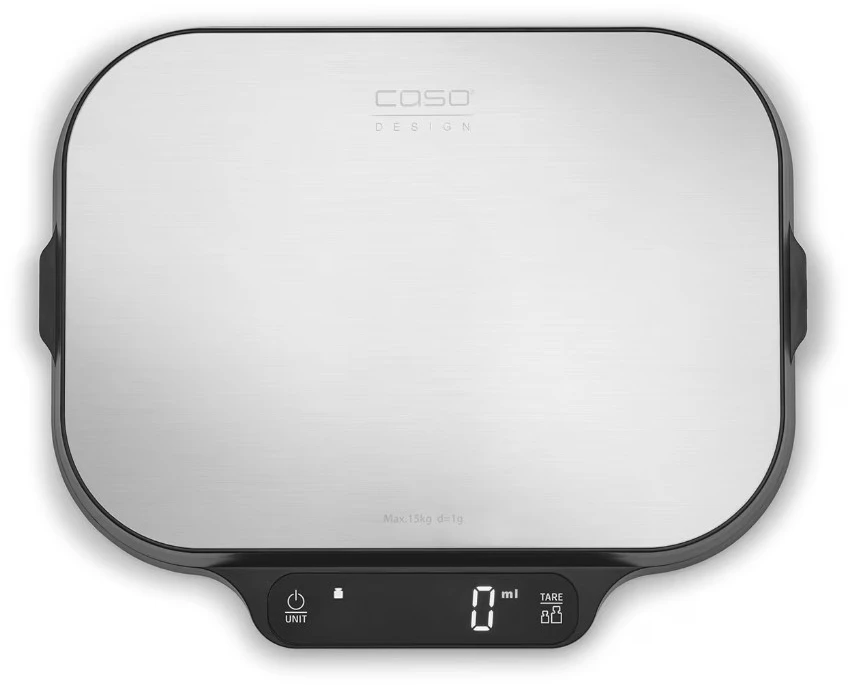 Virtuvinės svarstyklės Caso Kitchen and Precision scales | KitchenDuo | Ekranas type LED | Juodas/Nerūdijantis plienas