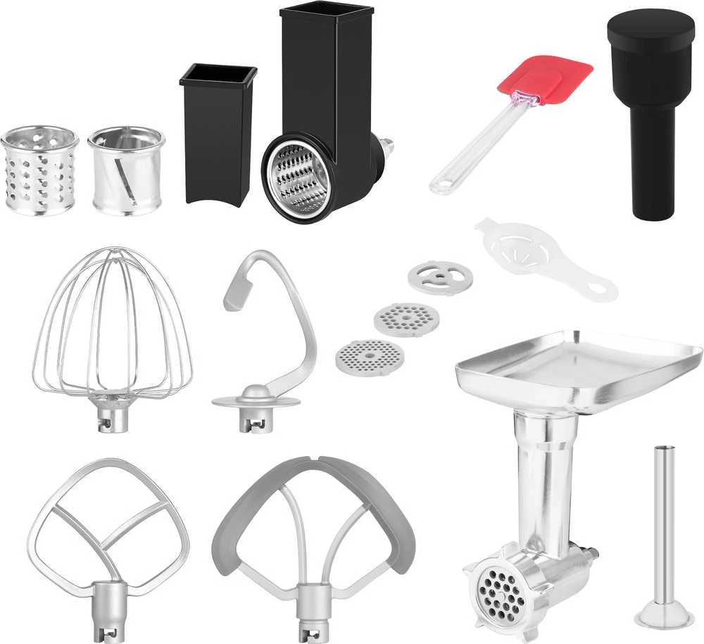 Virtuvinis kombainas ECG FORZA 6600 Metallo Nero Kitchen Machine, 1800W
