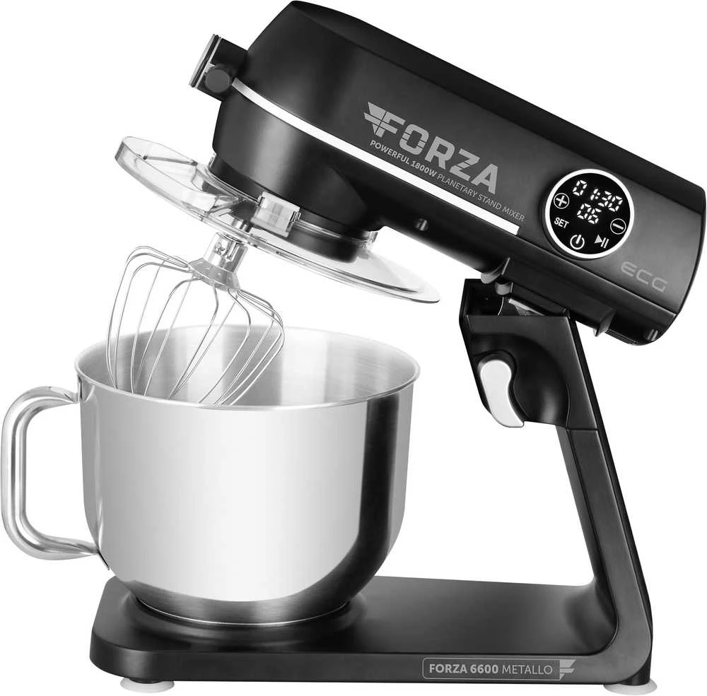 Virtuvinis kombainas ECG FORZA 6600 Metallo Nero Kitchen Machine, 1800W