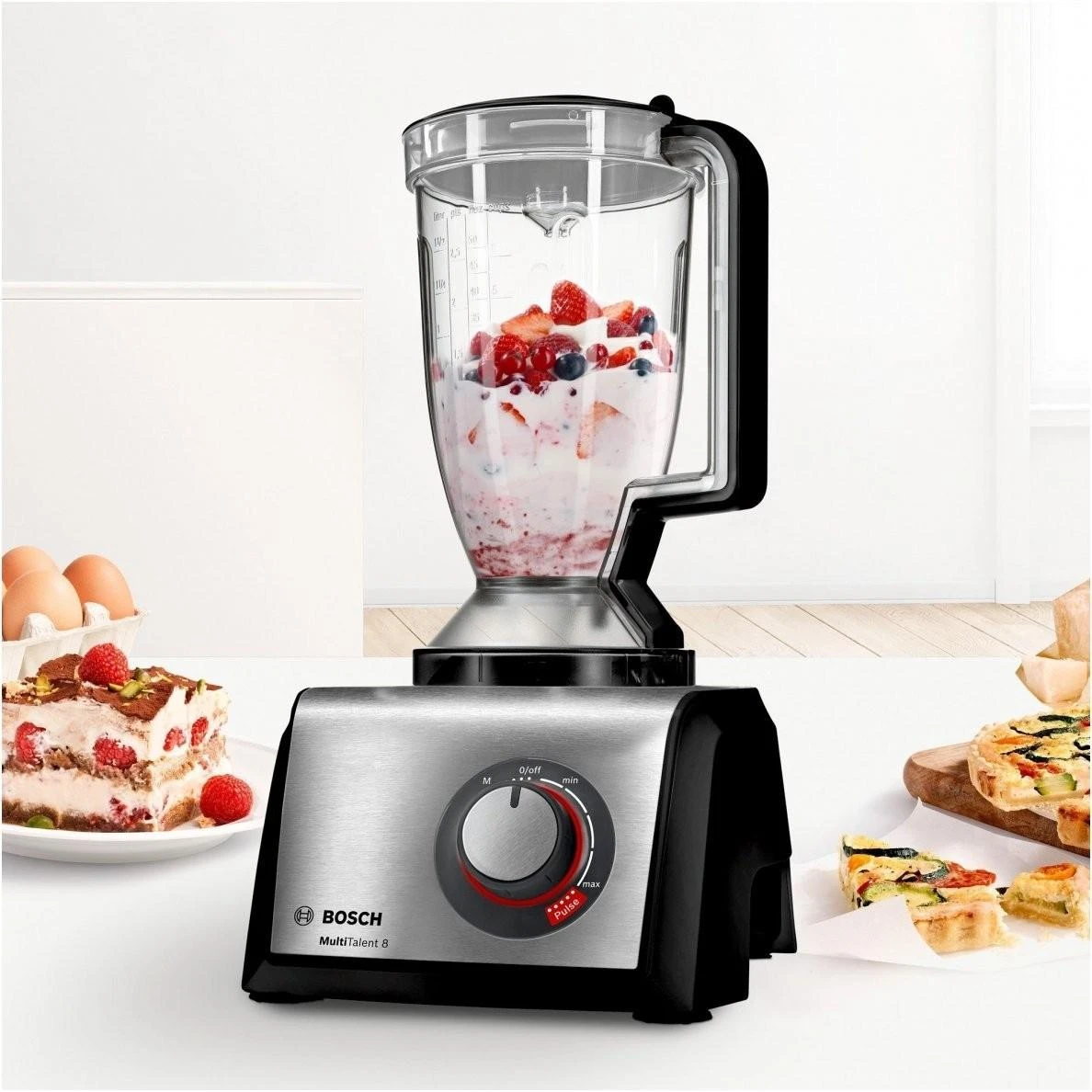 Virtuvinis kombainas Bosch MC812M844, MultiTalent 8, 1250 W, juodas