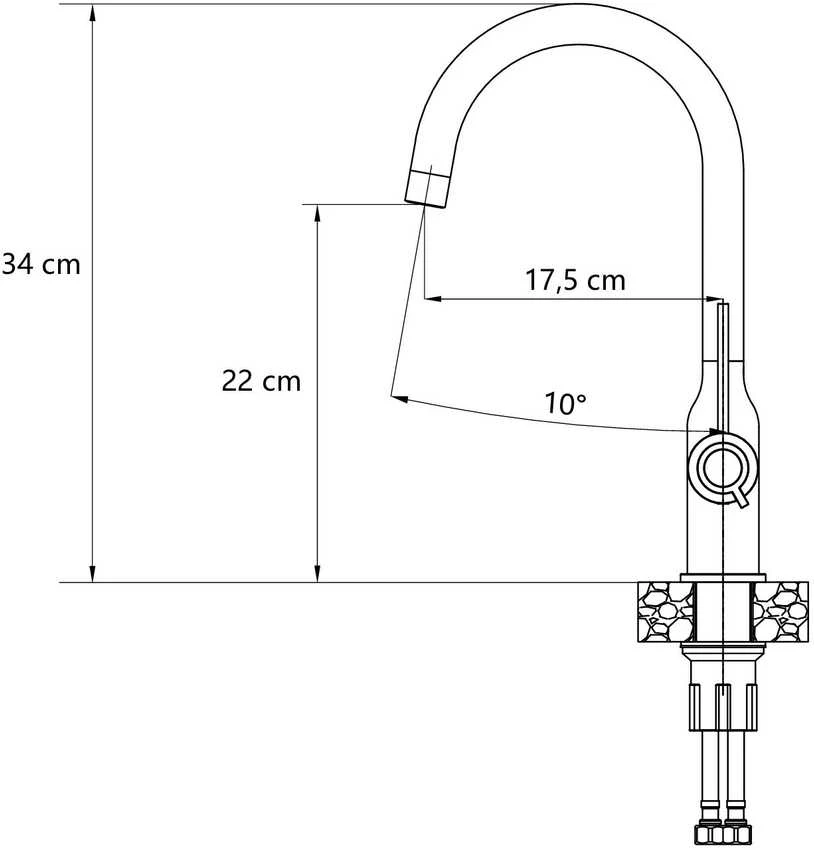 Virtuvinis maišytuvas Quadron Ingrid Q Line, baltas