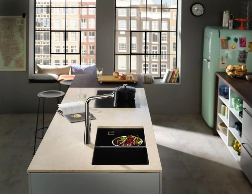Virtuvinis maišytuvas su ištraukiama žarna Hansgrohe Metris Select M71 73802800