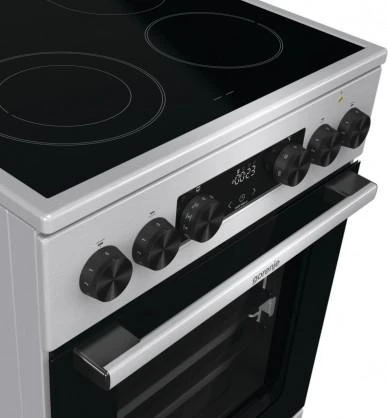 Viryklė Gorenje | Cooker | GECS5C70XA | Hob type Vitroceramic | Oven type Electric | Nerūdijantis plienas | Plotis 50 cm | Grilling | LED | Gylis 59.4 cm | 70 L