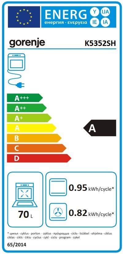 Simfer | Viryklė | 4403SERBB | Kaitlentės tipas Dujinis | Orkaitės tipas Elektrinis | Baltas | Plotis 50 cm | Elektroninis uždegimas | Gylis 55 cm | 48 L
