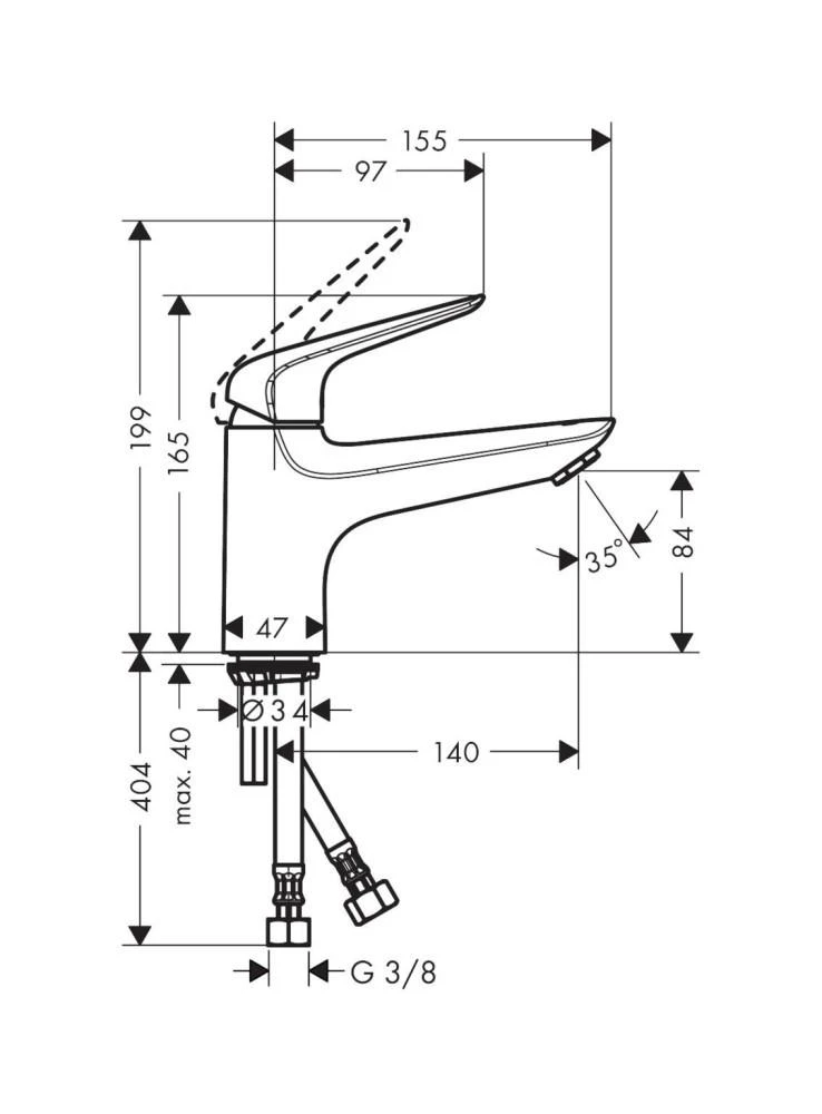 Vonios maišytuvas Hansgrohe Novus 71322000