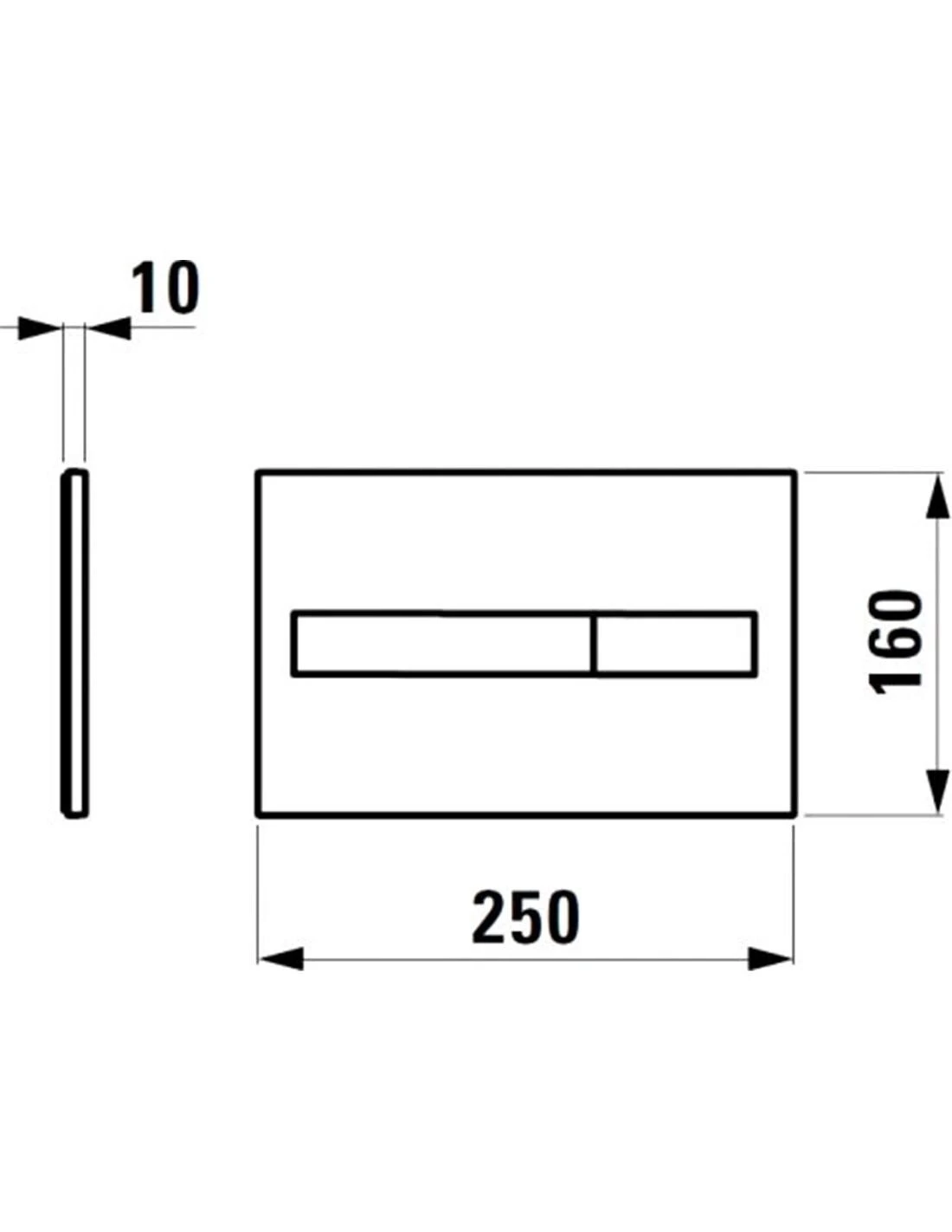 Laufen WC klavišas LIS Dual Flush, chromas 8956610040001