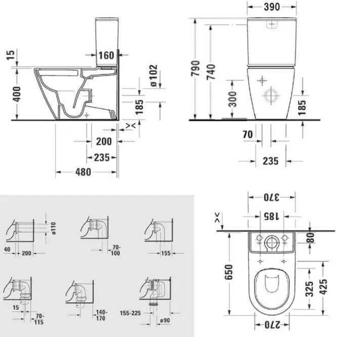 WC pastatomas su dangčiu Duravit DuraSola, 40610900A9
