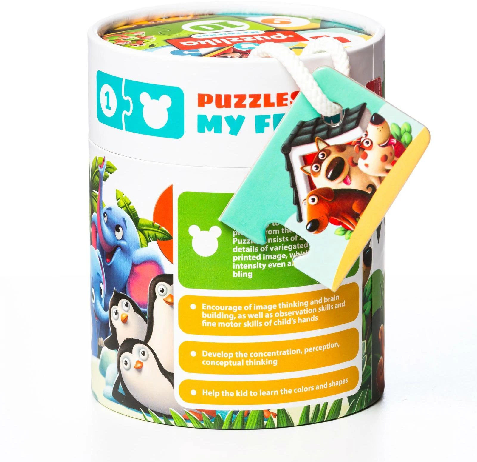 Levenya Dėlionė patiems mažiausiems Puzzlika MANO DRAUGAI, 20 didelių detalių