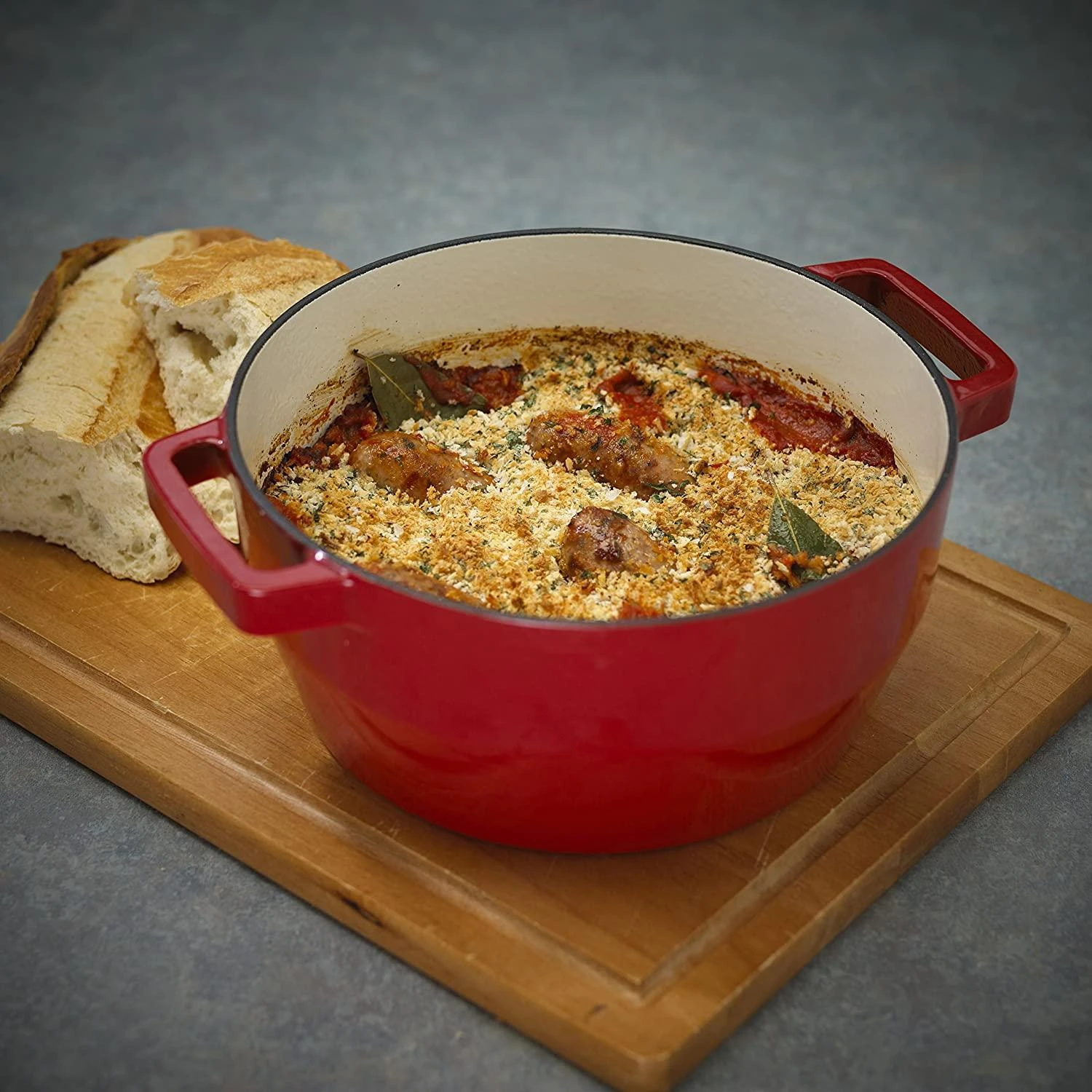 Pyrex Ketaus puodas 29cm 3,8l SLOWCOOK ovalus raudonas
