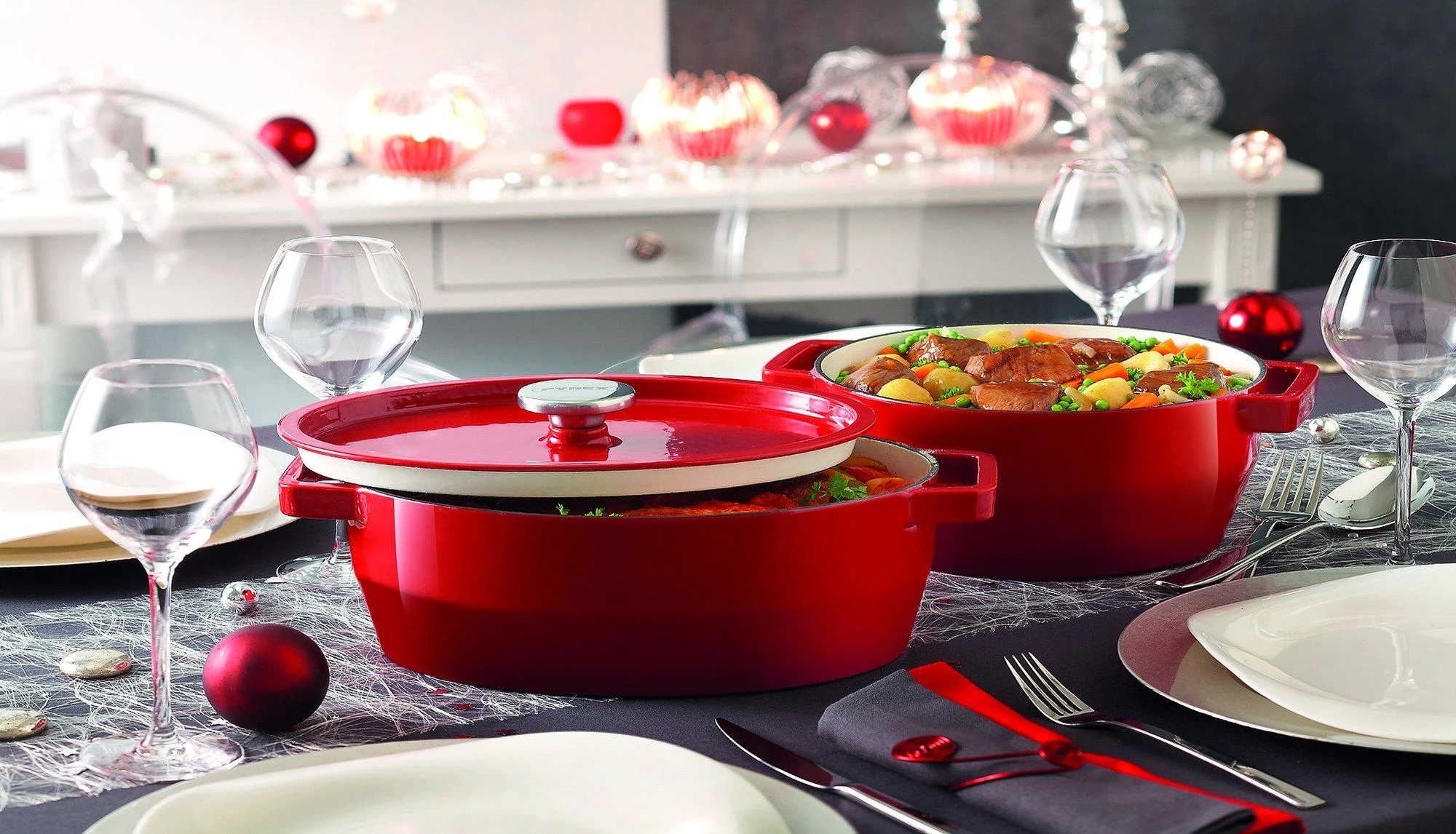 Pyrex Ketaus puodas 29cm 3,8l SLOWCOOK ovalus raudonas