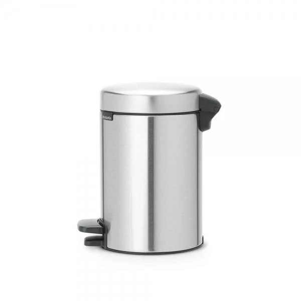 Matinio metalo šiukšlių dėžė su pamina pakeliamu dangčiu Brabantia NEWICON, 5 l