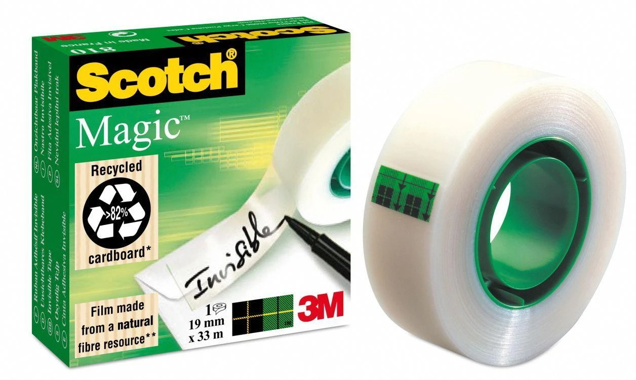 Lipni juostelė 3M Scotch Magic Invisible 810, 19 mm x 33 m