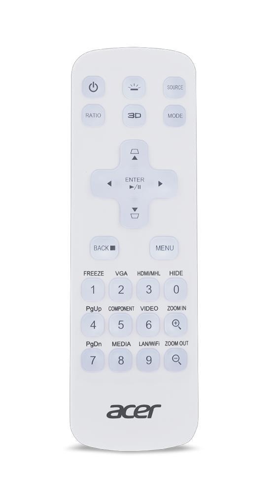 Acer MC.JQ011.005 nuotolinio valdymo pultelis IR belaidis Universalus Spaudžiamieji mygtukai