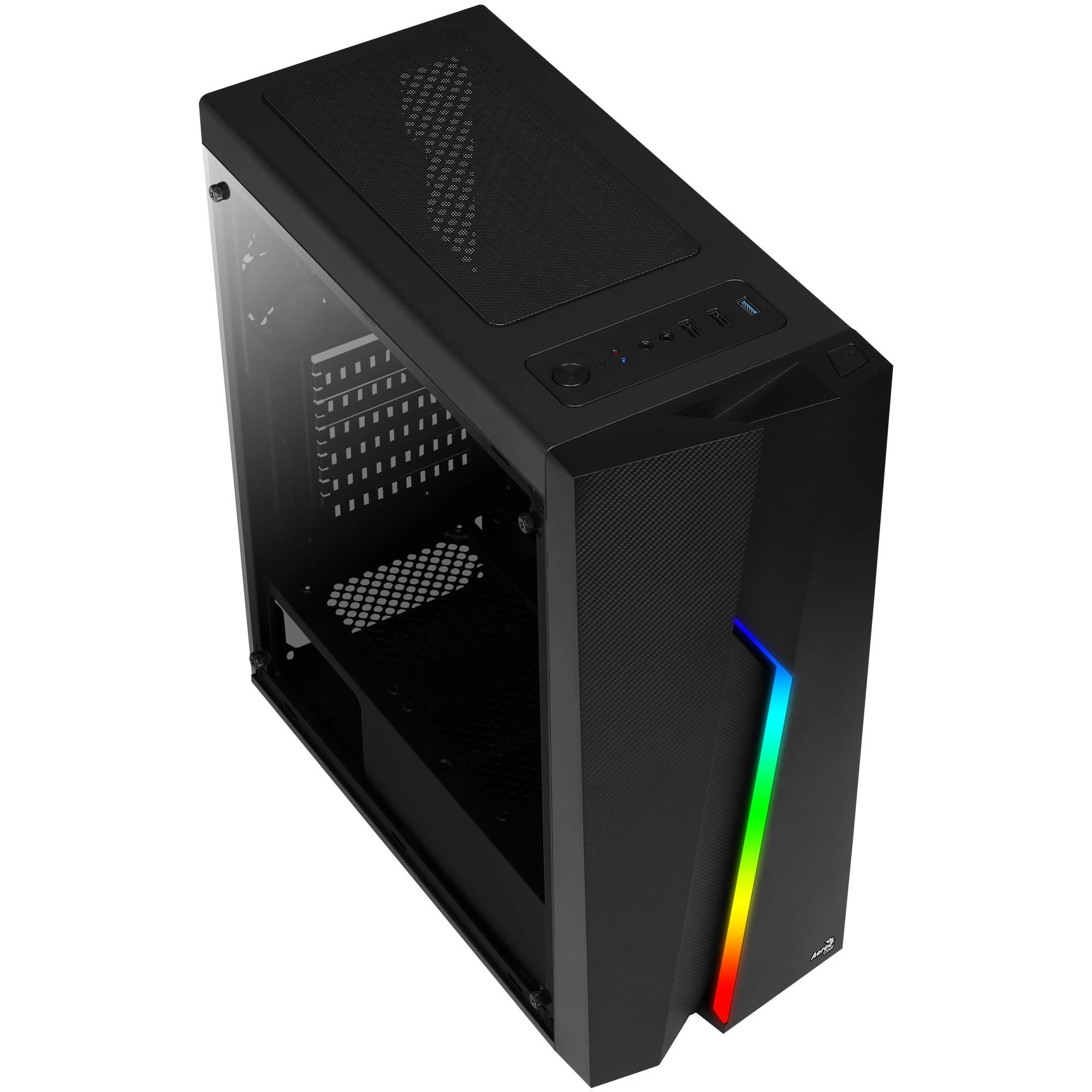 AEROCOOL AEROPGSBOLT-BK-RGB PC dėklas ATX Aerocool BOLT RGB USB 3.0 - 1x120mm Juodas FAN