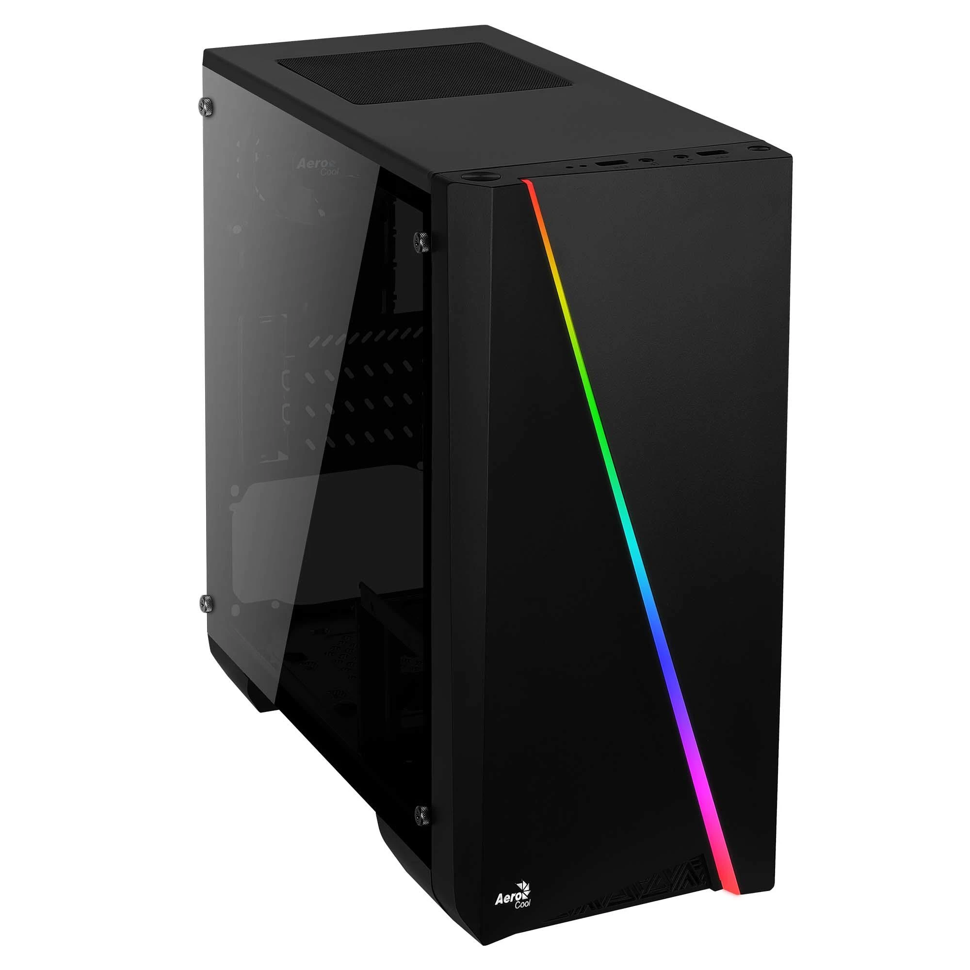 AEROCOOL AEROPGSCYLONMINI-BK PC dėklas Micro-ATX be maitinimo šaltinio Aerocool CYLON MINI RGB - USB3.0