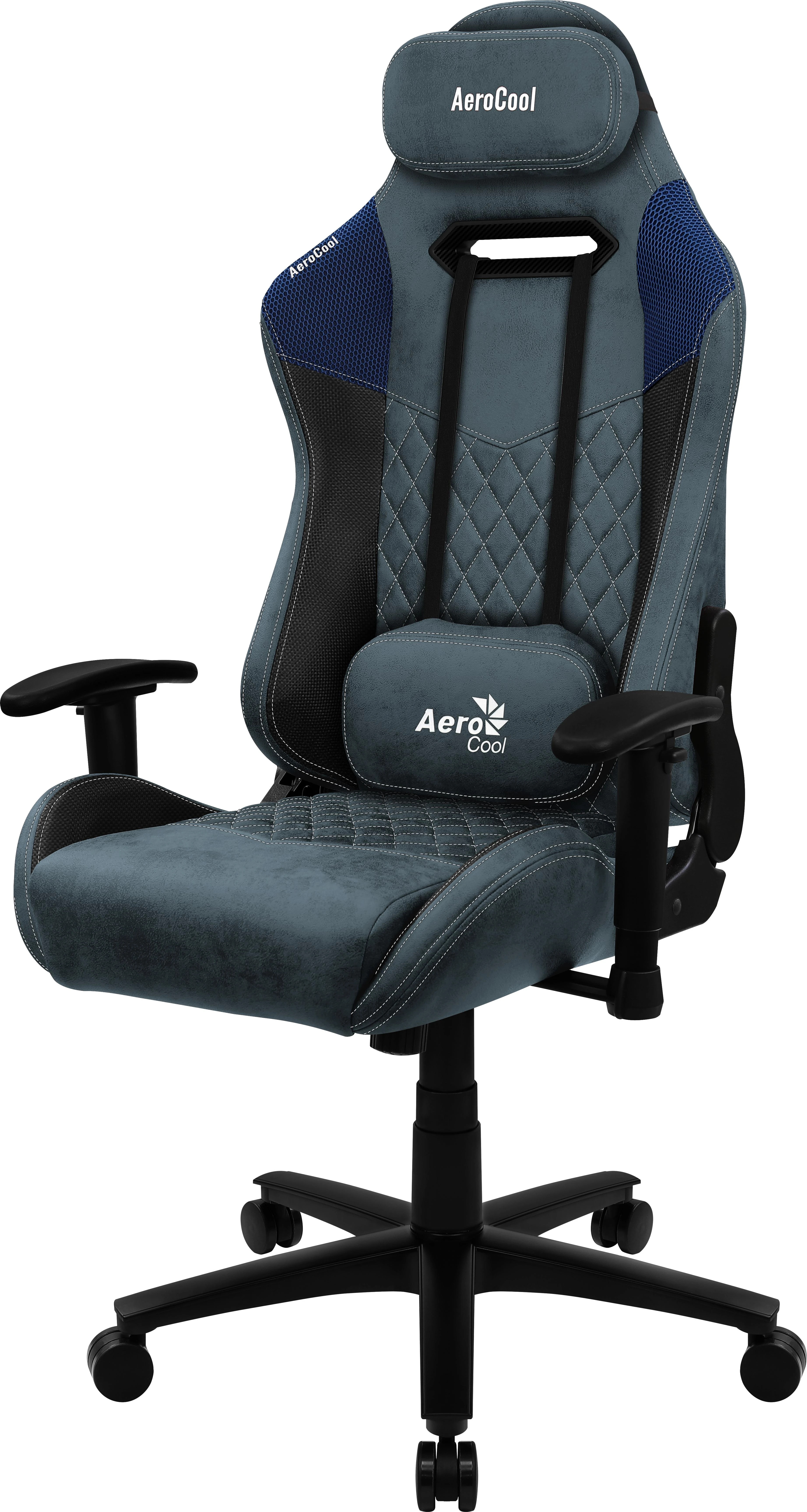 Žaidimų kėdė AeroCool DUKE Gaming Chair, Juoda-mėlyna