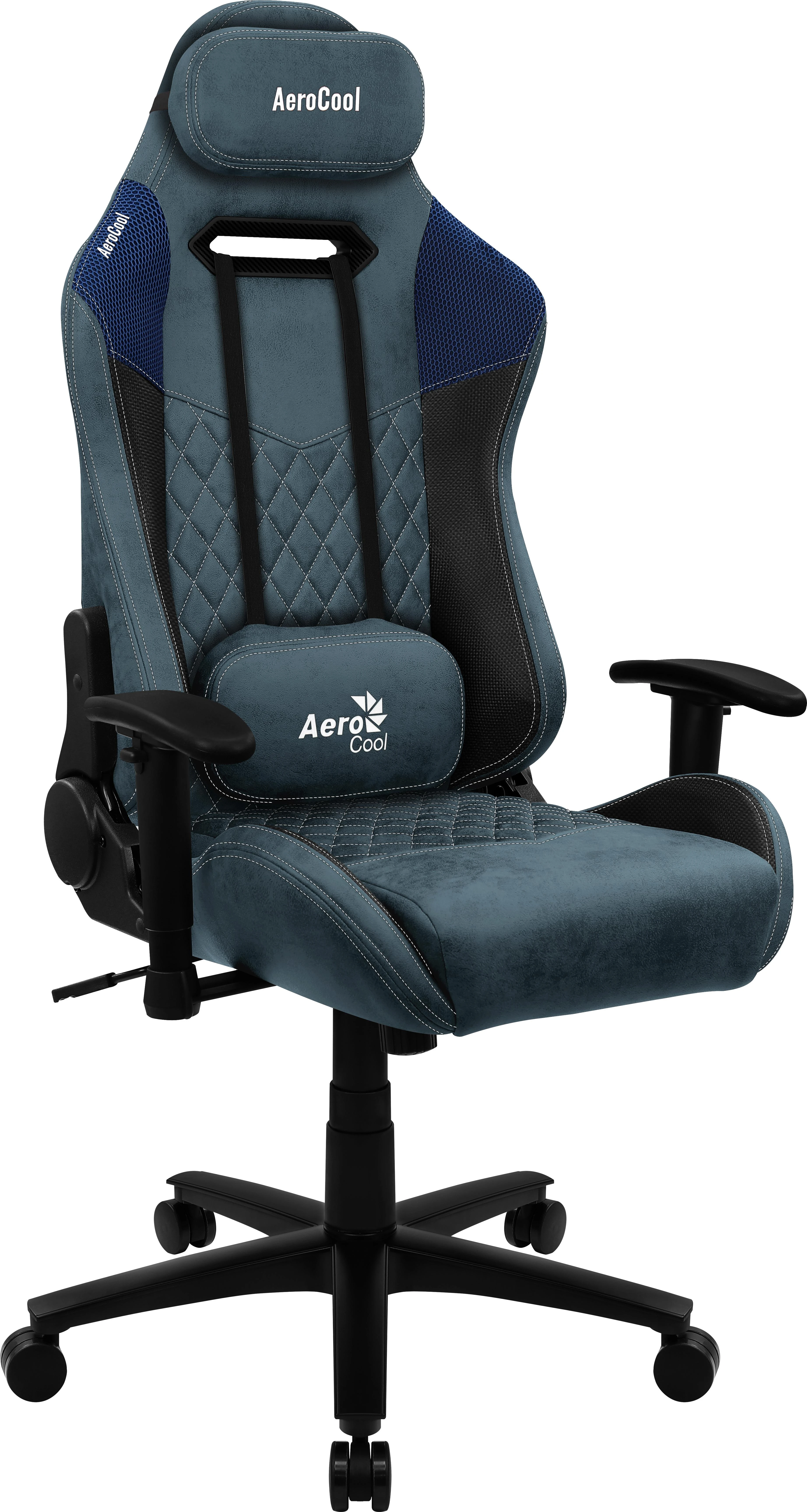 Žaidimų kėdė AeroCool DUKE Gaming Chair, Juoda-mėlyna
