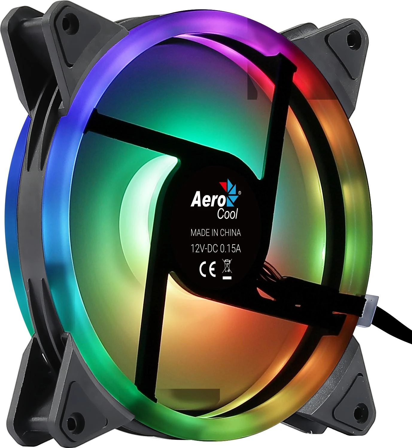 Aerocool Duo 14 Kompiuterio korpusui Ventiliatorius 14 cm Juoda