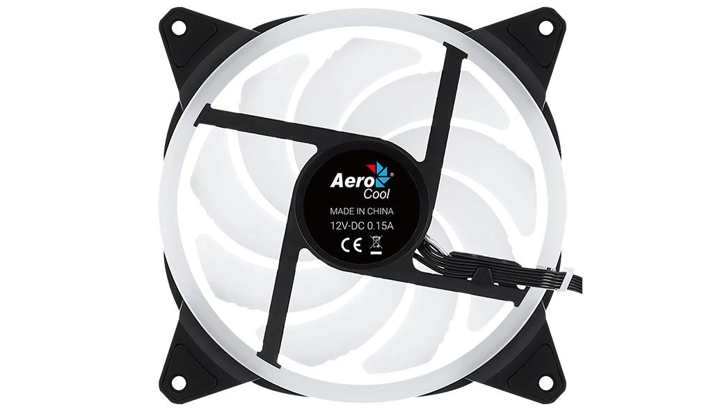 Aerocool Duo 14 Kompiuterio korpusui Ventiliatorius 14 cm Juoda