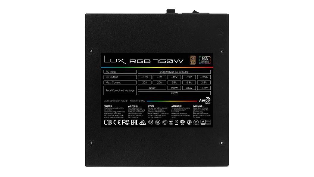 AeroCool LUX RGB 750 W
