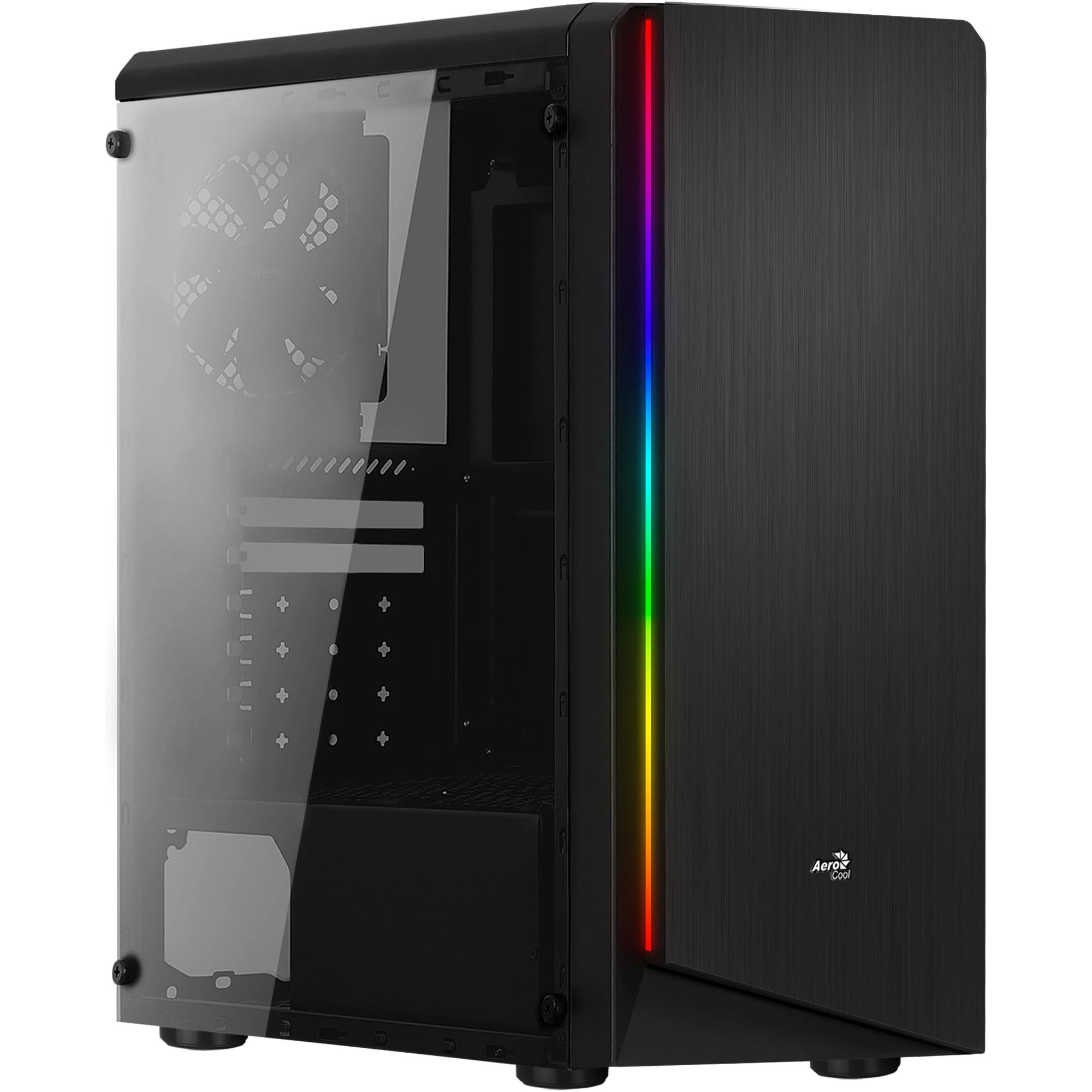 AEROCOOL AEROPGSRIFT-BK-RGB PC dėklas ATX Aerocool RIFT RGB USB 3.0 - 1x120mm Juodas FAN