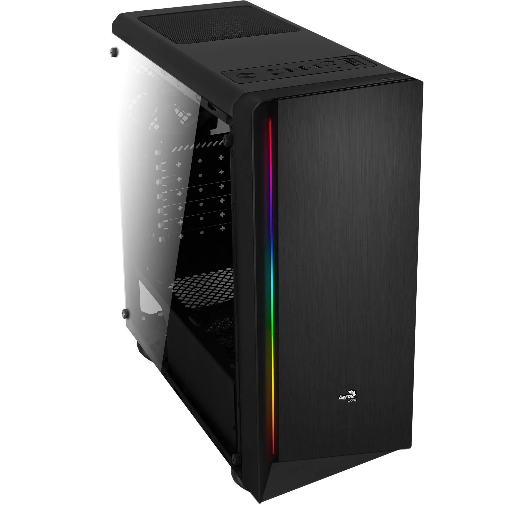 AEROCOOL AEROPGSRIFT-BK-RGB PC dėklas ATX Aerocool RIFT RGB USB 3.0 - 1x120mm Juodas FAN