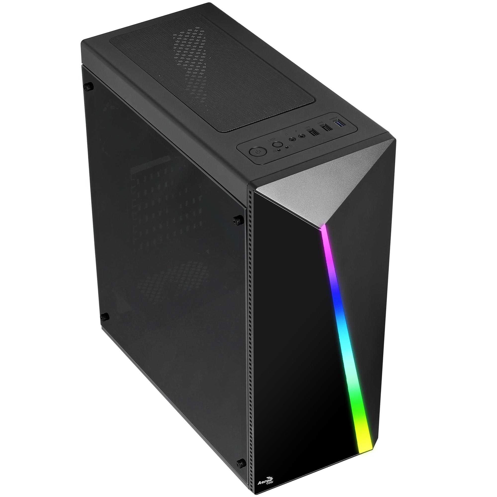 Korpusas Aerocool PGS SHARD RGB AEROPGSSHARDRGB-BK (ATX, Micro ATX, Mini ATX, juodos spalvos)