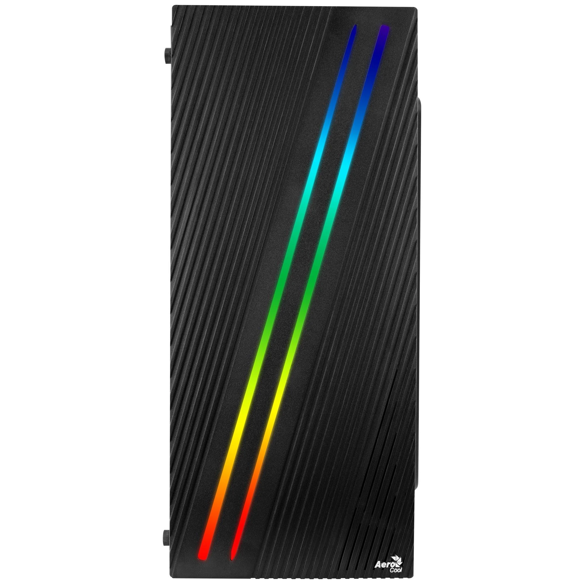 AEROCOOL AEROPGSSTREAK-A-BKRG kompiuterio dėklas ATX Aerocool STREAK RGB USB 3.0 – DVIGUBA RGB JUOSTA 1x80mm VENTILIATORIUS