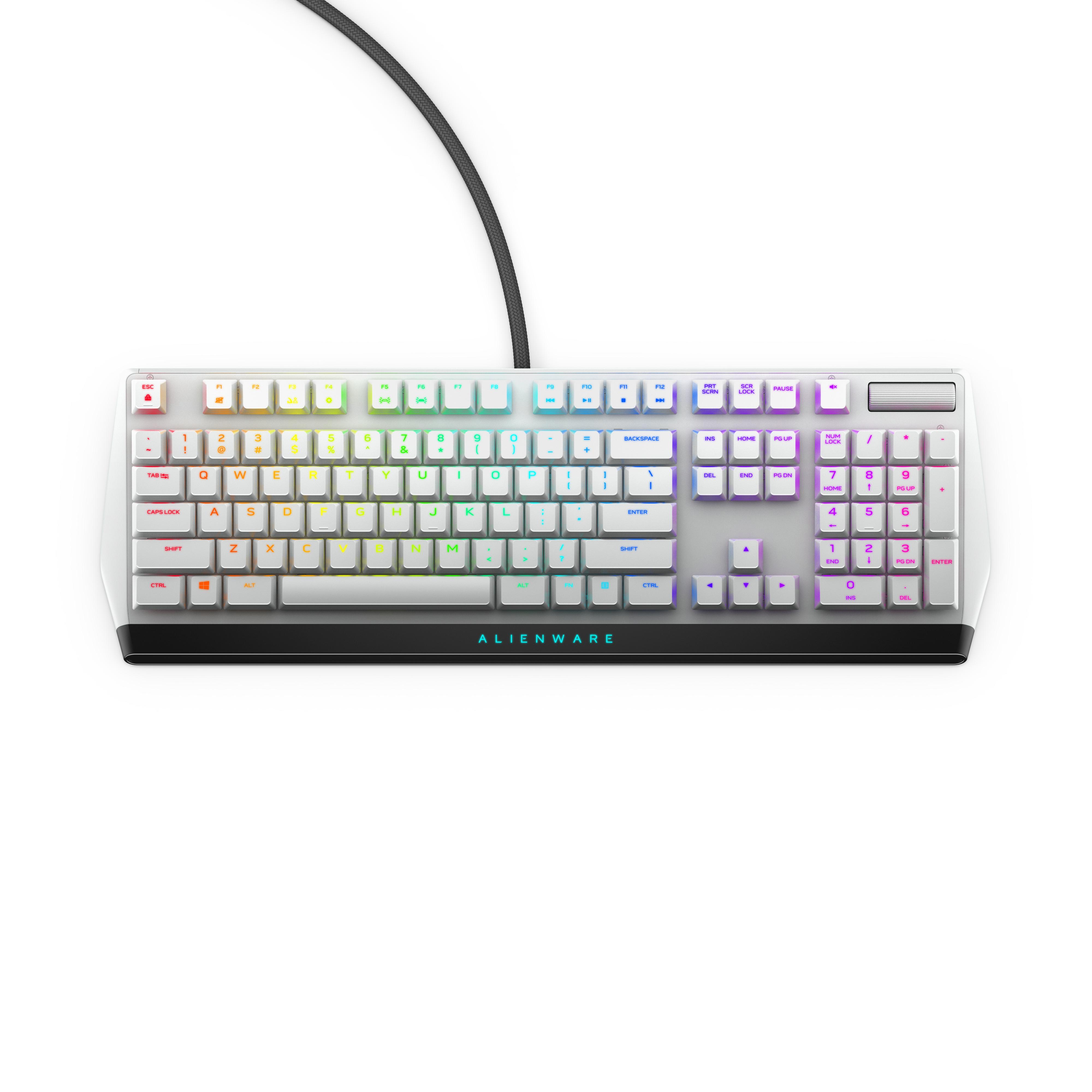 Dell Alienware AW510K klaviatūra USB Juoda, Balta