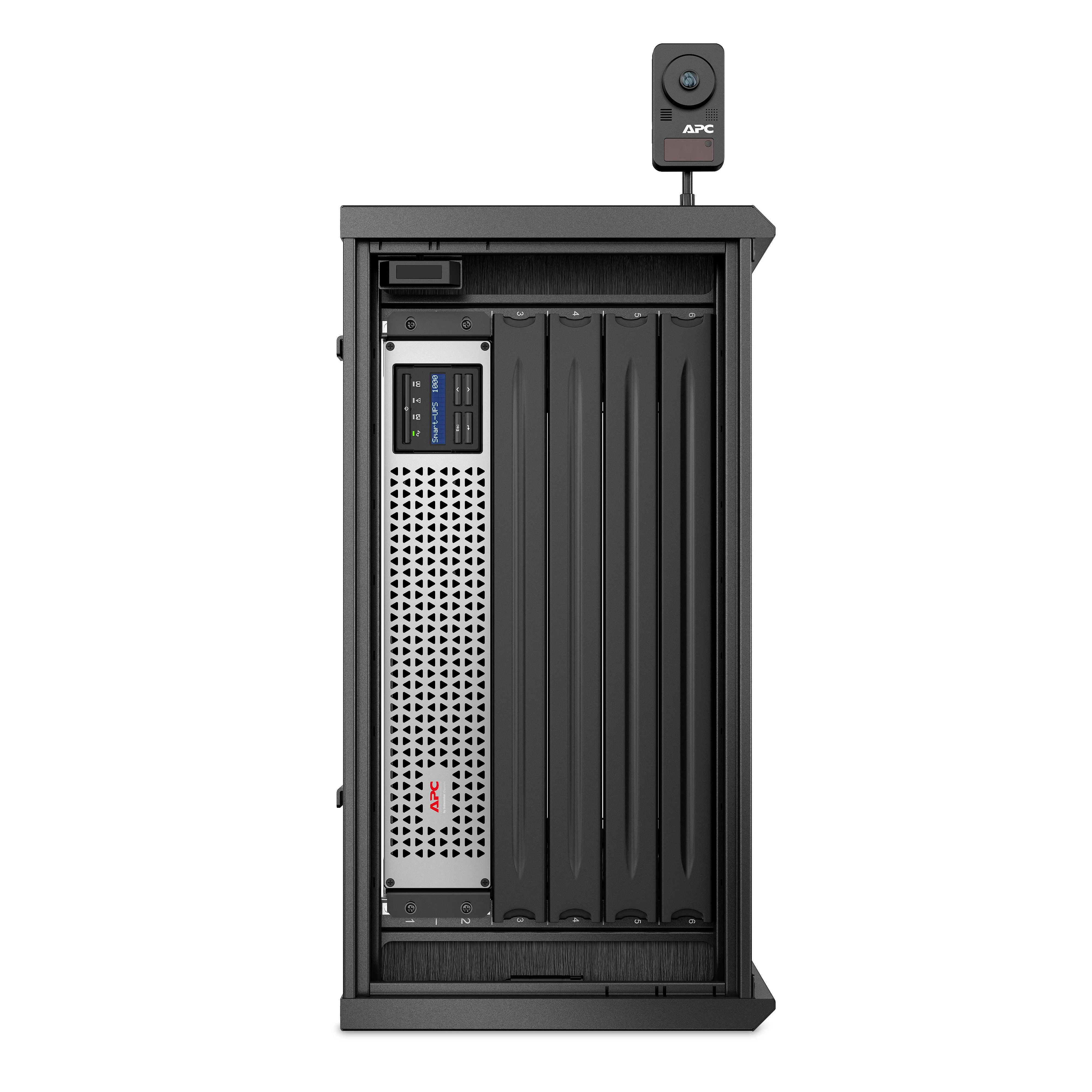 Apc NETSHELTER WX 6U ŽEMO PROFILIŲ SIENOS MONTAVIMAS 230V VENTILIATORIAI