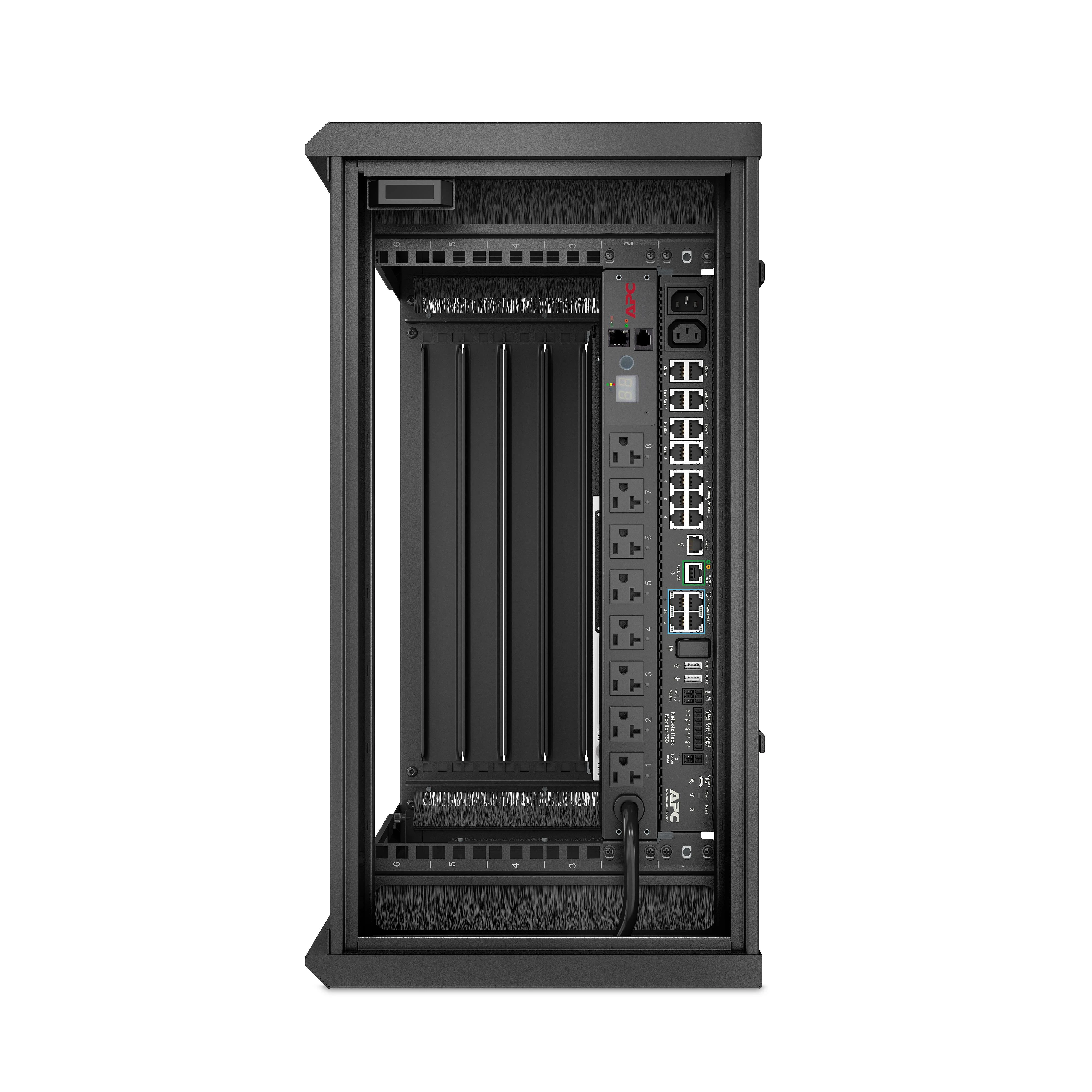 Apc NETSHELTER WX 6U ŽEMO PROFILIŲ SIENOS MONTAVIMAS 230V VENTILIATORIAI